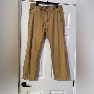 American Eagle Outfitters Men's Khaki Straight-Leg Chinos 34/30
